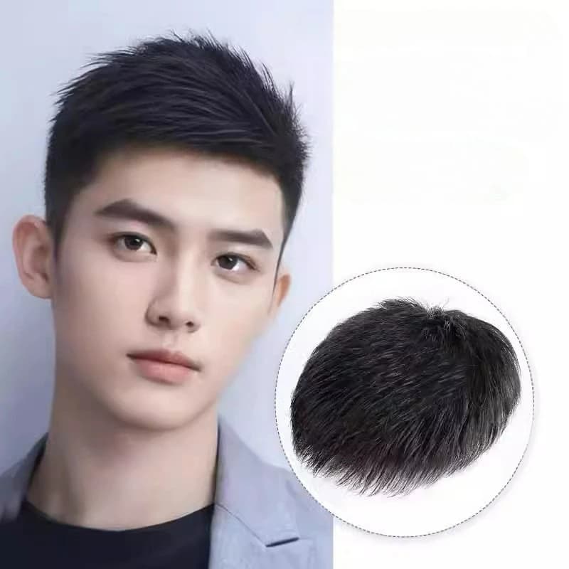 Toupet de cheveux humains légers et respirants pour hommes, postiche naturelle, bloc de réparation s