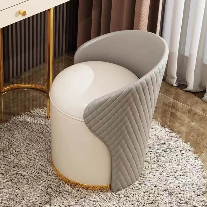 Tabouret de coiffeuse de luxe pour chambre à coucher, chaise de maquillage tendance, chaise de coiff