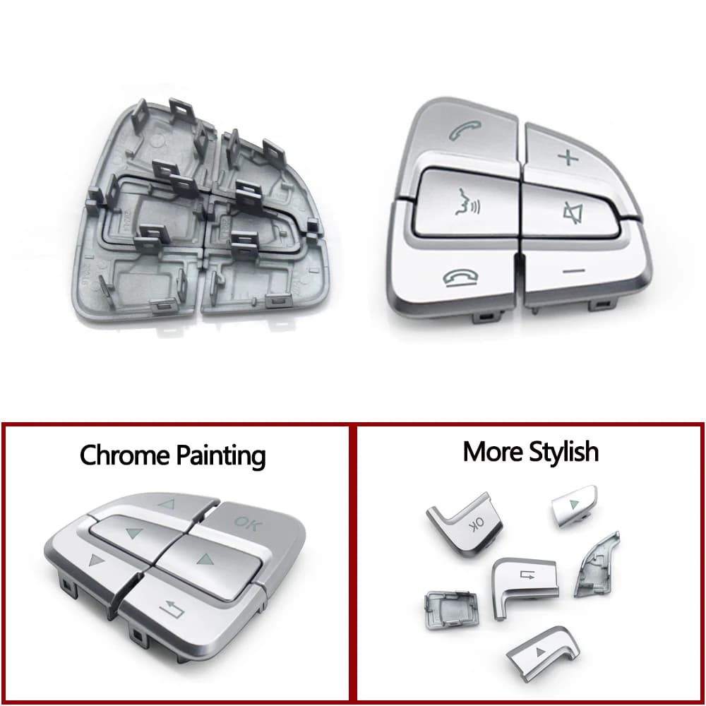 Couvercle de commutateur de commande de boutons de volant de voiture, pour BENZ A B CLA CLS GLA GLS 