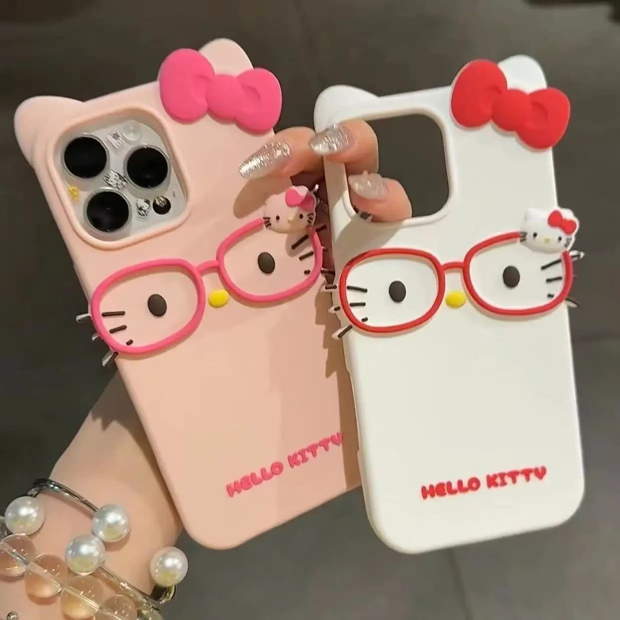Coque de téléphone en silicone 3D Hello Kitty Chat pour iPhone 17 Pro Max 16 15 Plus 14 13 Mini 12 1