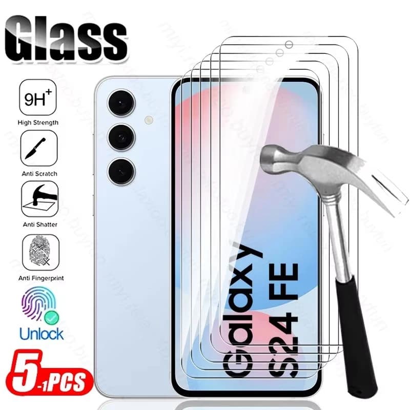 Protecteur d'écran de téléphone, 5 à 1 pièces, verre trempé Premium 9H pour Samsung Galaxy S24 FE 5G