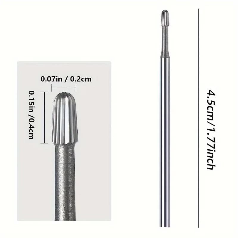 Forets à ongles de sécurité en carbure de tungstène, dissolvant de cuticules 3/32 "pour lime à ongle