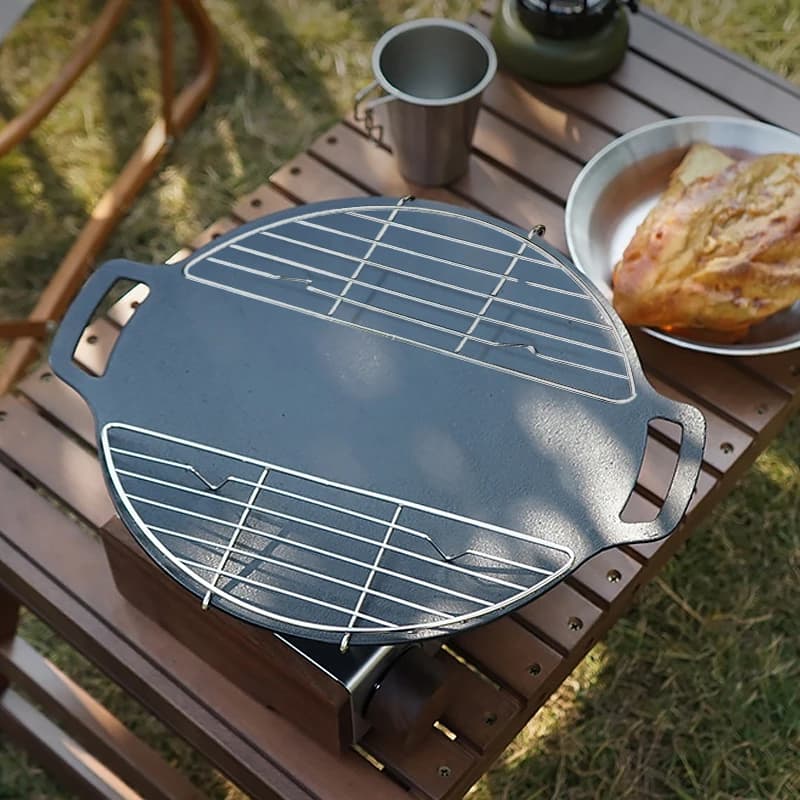 Filet de Barbecue en plein air, support à vapeur en acier inoxydable, poêle à frire pour Camping, Dr