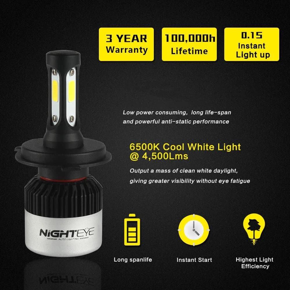 NIGHTEYE phares de voiture Super lumineux H7 LED H4 LED H8/H9/H11 HB3/9005 HB4/9006 ampoule automati