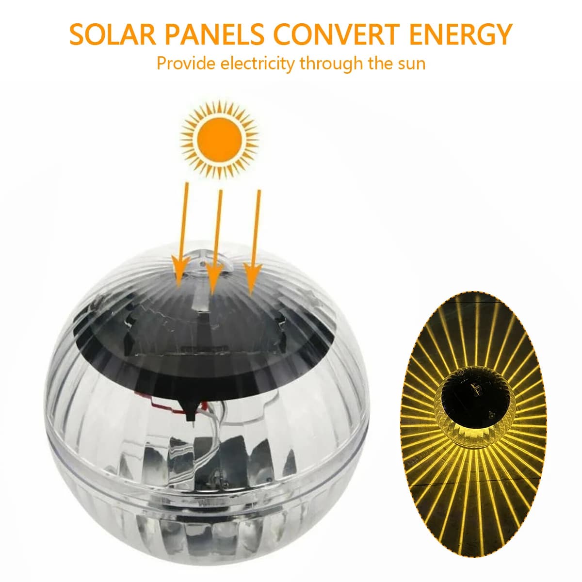 Solaire flottant piscine lumière LED étanche solaire lueur boule lampe décoration pour piscines étan
