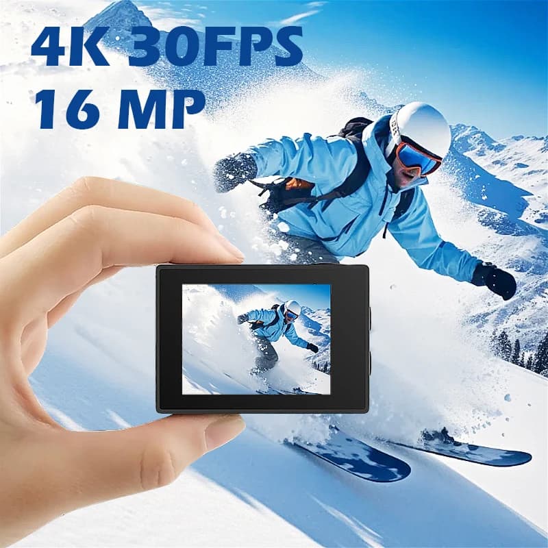 SJCAM SJ4000 double écran 4K caméra d'action 30M étanche Anti-secouement HD sport vidéo caméras d'ac