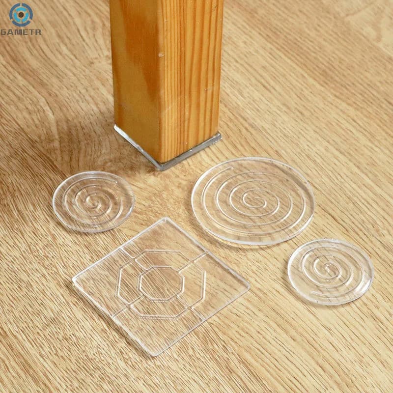 Polymères transparents en silicone pour pieds de meubles, patch adhésif en PU, anti-collision, pied 