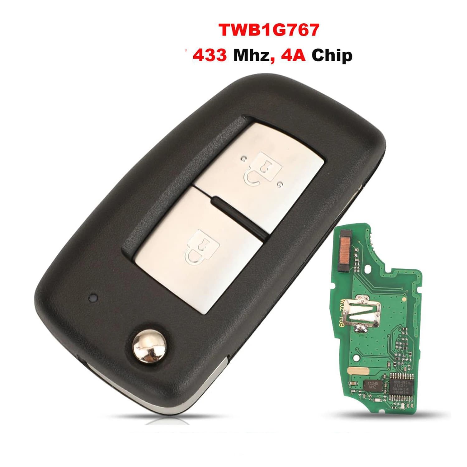 Jingyuqin clé à distance rabattable TWB1G767 433MHz PCF7961M 4A pour Nissan Qashqai (J11E/J11R) Micr