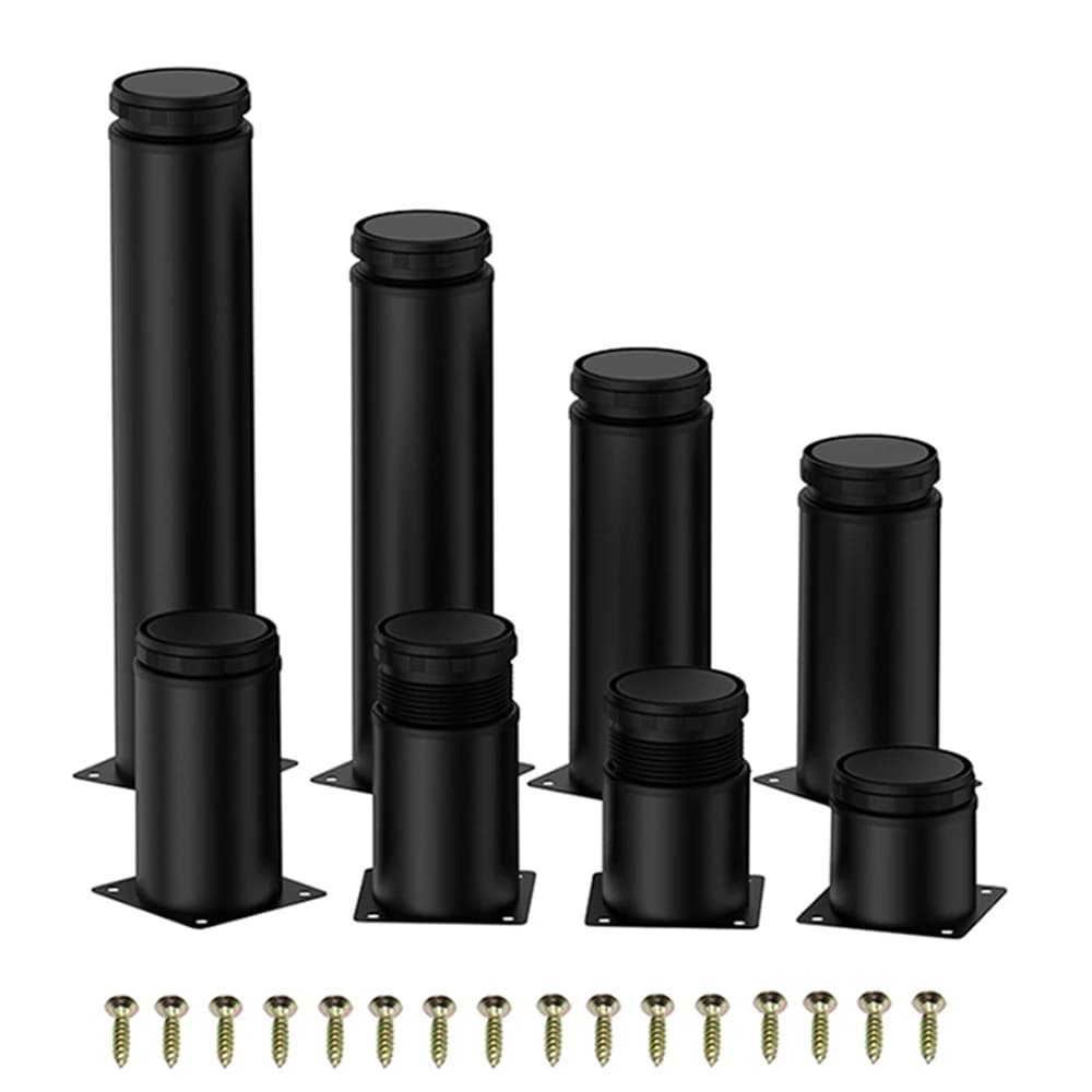4 pièces 5-25 cm pieds de meubles en acier inoxydable pieds réglables en métal, pour pieds de Table 