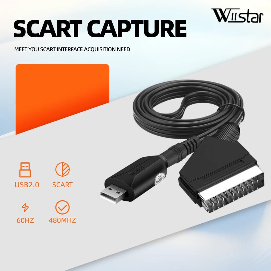 Carte de Capture vidéo péritel vers USB2.0 USB 2.0 carte de Capture Audio vidéo péritel capuchon fac