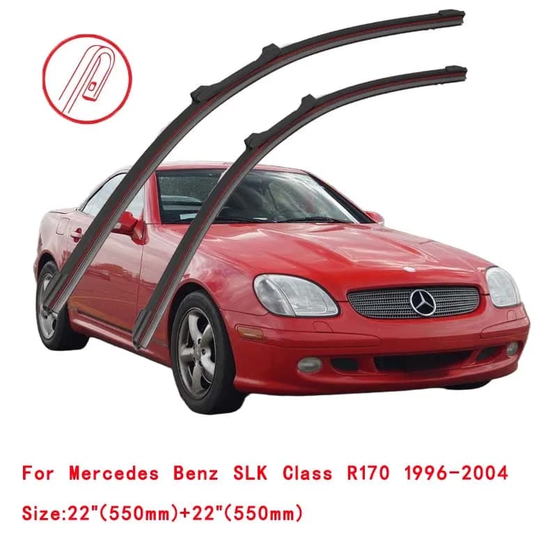 Brosses de voiture Double en caoutchouc, essuie-glace pour Mercedes Benz classe SLK R170 R171 R172 2