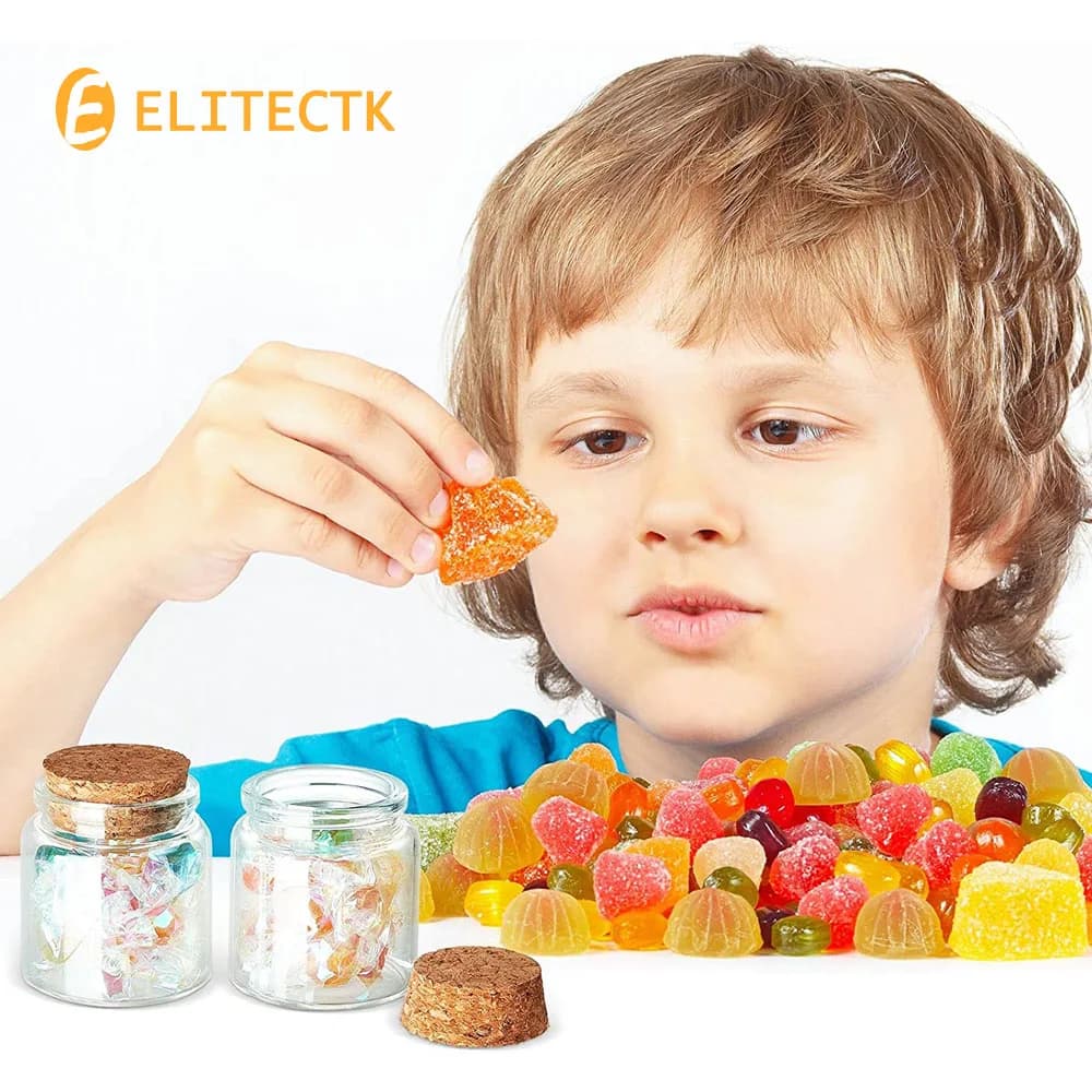 Lot de 24 petites bouteilles en verre avec bouchon en liège, 50 ml/1,7 oz, petits pots en verre, bou