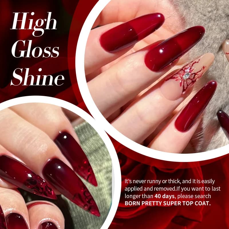 BORN PRETTY-Verhéritage à Ongles Gel, Semi Transparent, Soak Off UV LED, Verhéritage à Ongles Nude, 