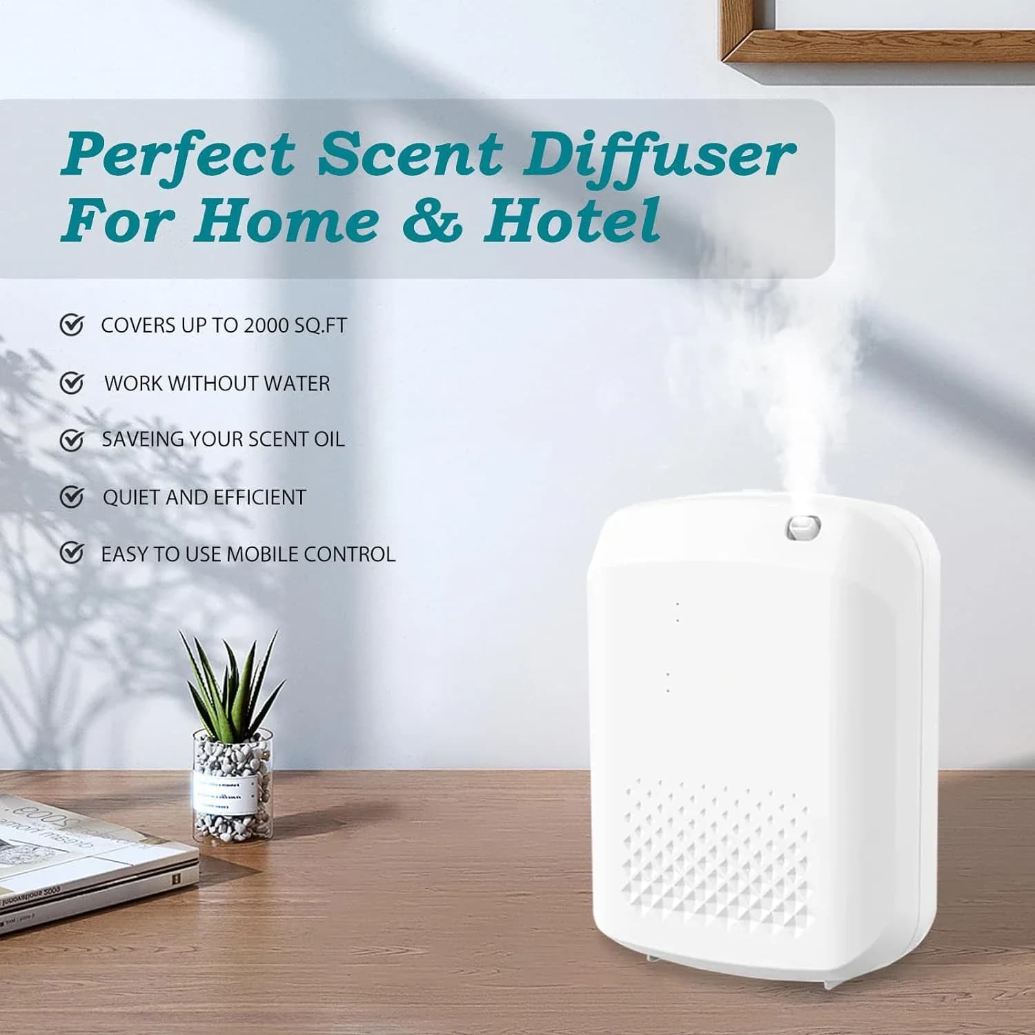 Diffuseur d'arômes intelligent pour la maison, collection hôtelière, commande par application Blueto