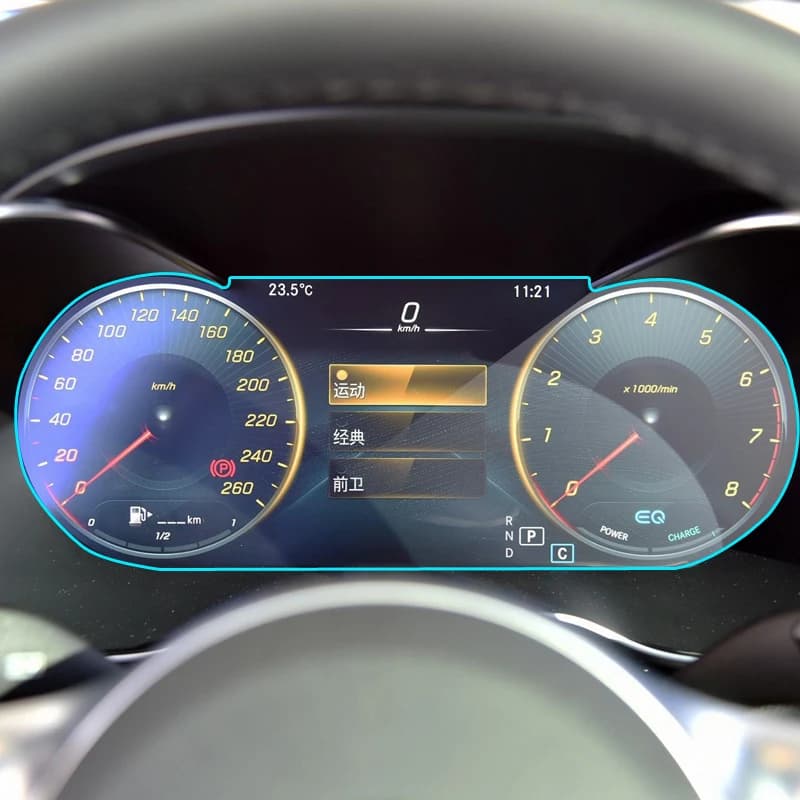 Film de protection pour écran LCD en verre trempé, autocollant pour tableau de bord, pour Mercedes B