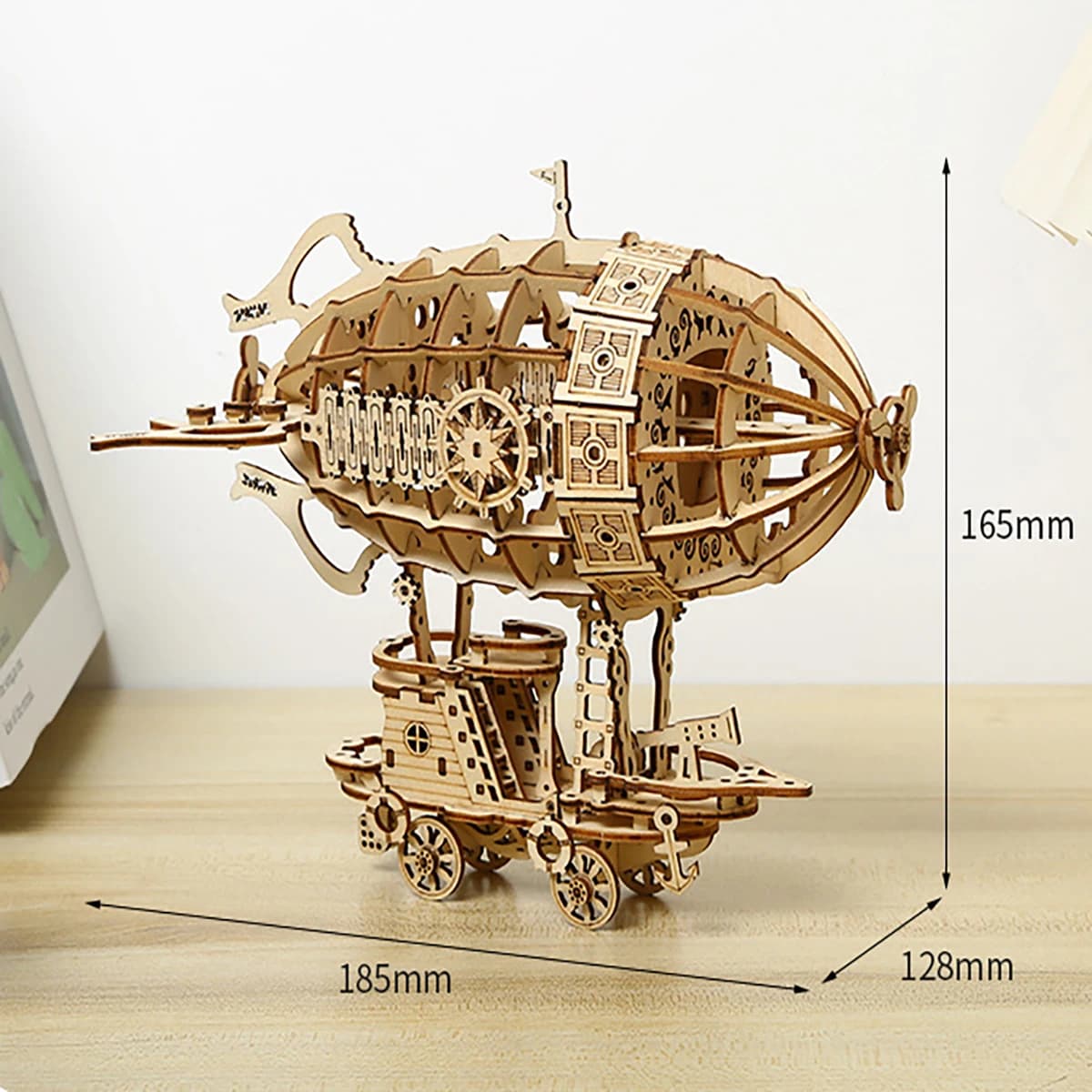 Modèle d'échelle de Puzzle en bois de voiture 3D dirigeable, Kit de modèle de bricolage, cadeau arti