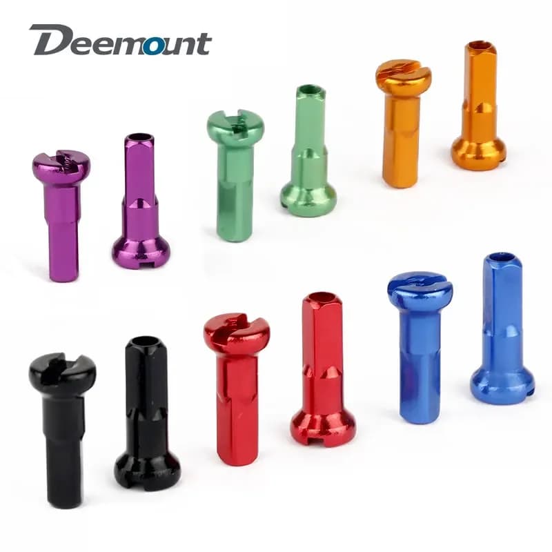 50/20 pièces écrous à rayons en alliage d'aluminium anodisé usiné CNC 14G 14mm bouchons de roue de v