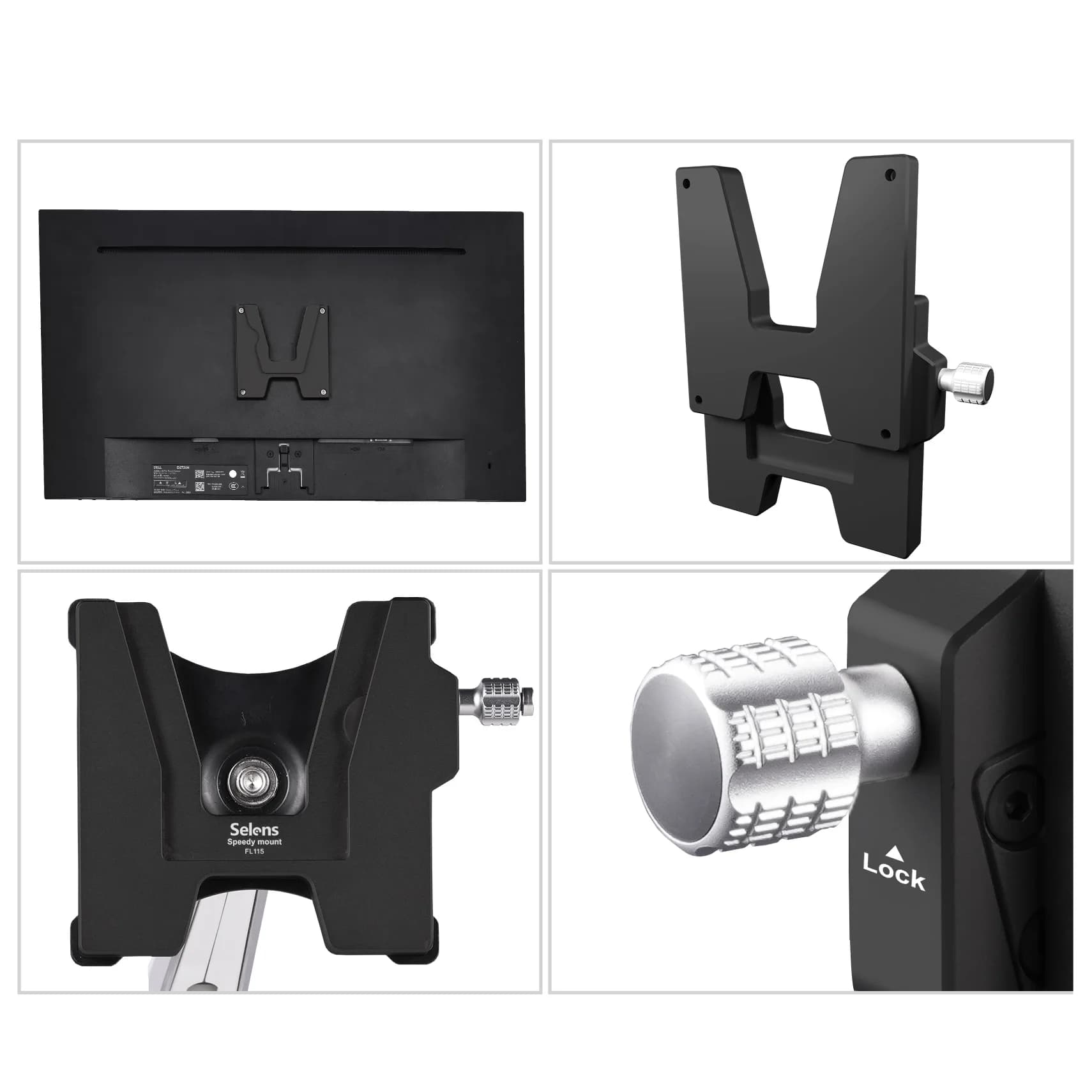 Support pour moniteur LED TV Selens pour base de support réglable 360 ° Support universel rotatif su