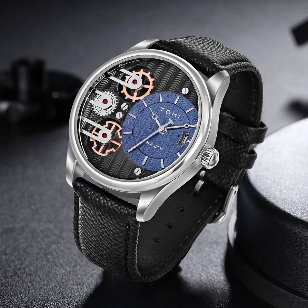TOMI-Montre à quartz avec poignées amovibles pour homme, luxe, simple, affaires, bracelet, festival,