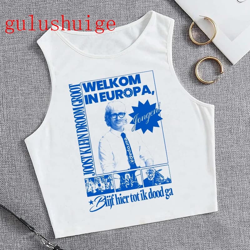 Y2k haut court T-shirt chemise recadrée j'aime Joost Klein Vintage à manches courtes chanteur T-shir