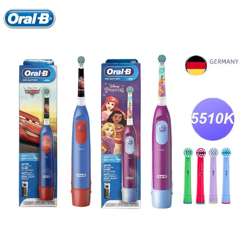 Oral B brosse à dents électrique enfants rotatif propre poils souples 2 Min minuterie brosse à dents