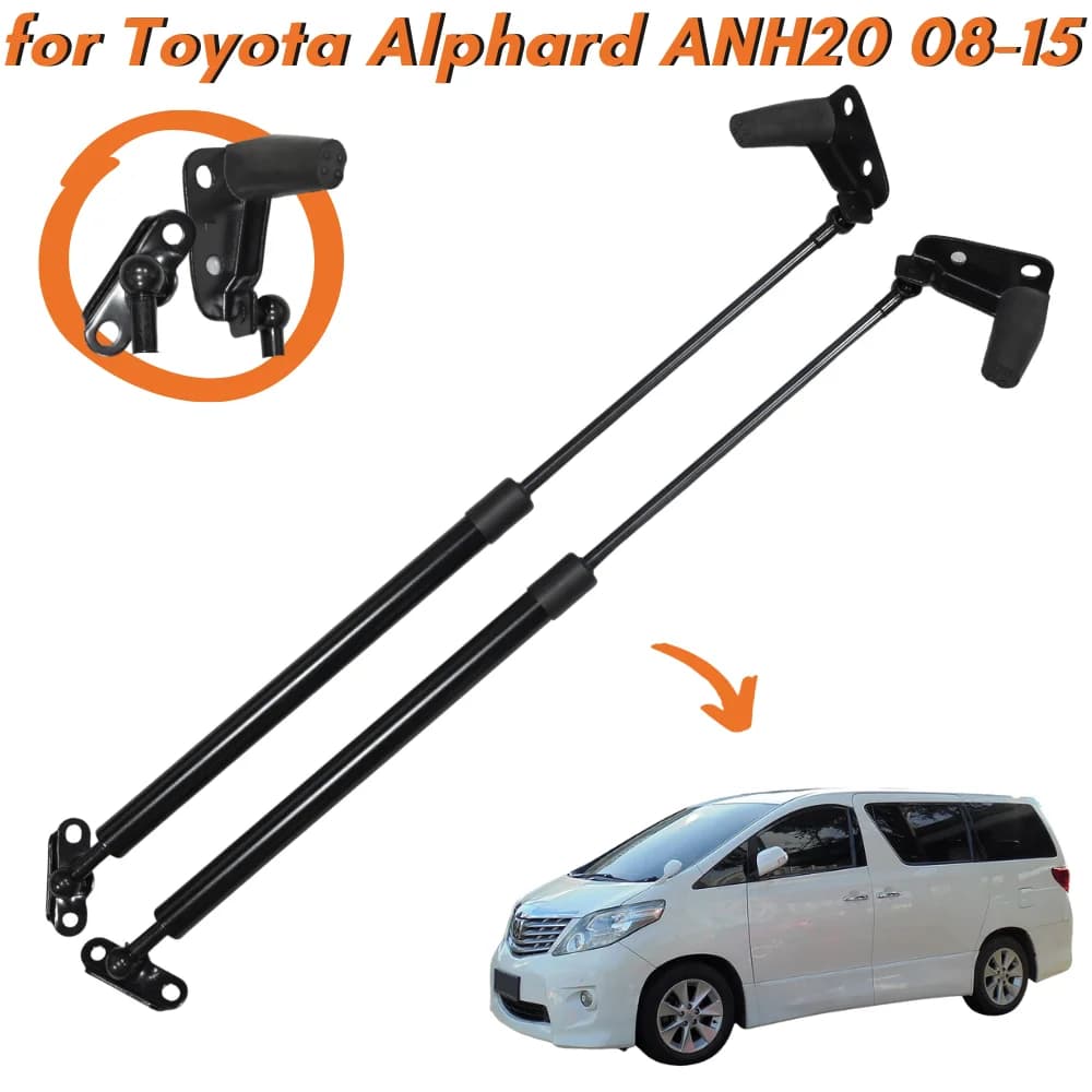 Qté (2) entretoises de coffre pour Toyota Vellfire Alphard ANH20 Minivan avec hayon électrique 2008-