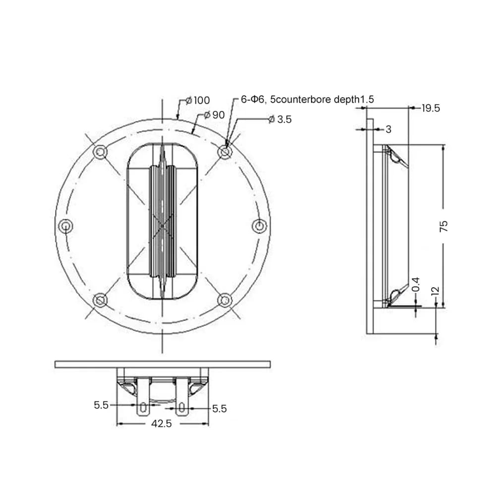 Tweeter à ruban HiFi 8ohm, 2 pièces, Super haut-parleur, unité de pilote AVT, Kapton néodyme planair