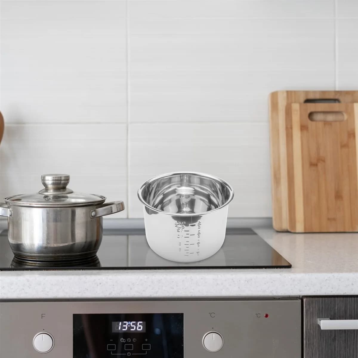 Doublure intérieure en acier inoxydable pour autocuiseur, pot pour riz, minute, 6l