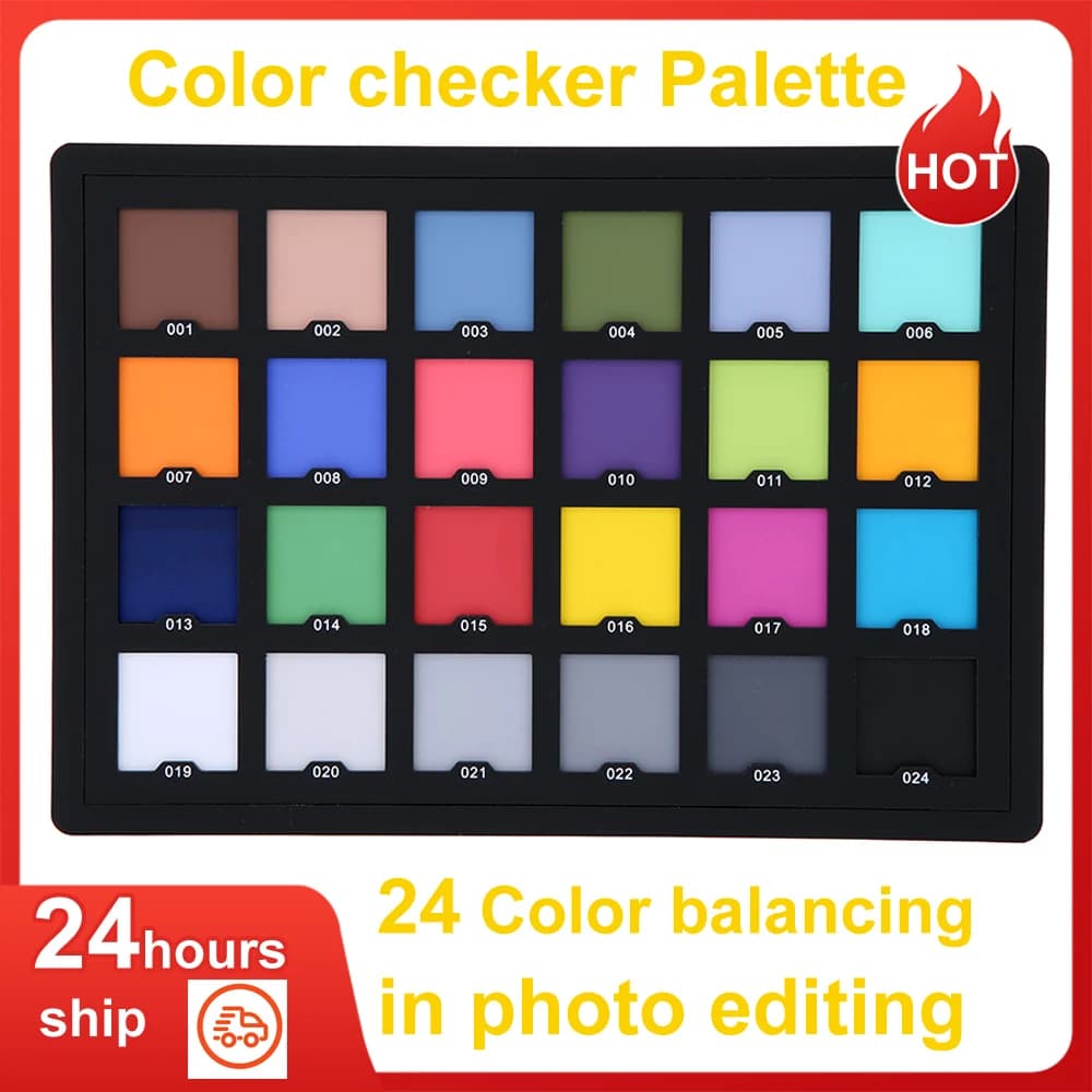 Andoer Professional 24 Test de carte de palette de vérificateur de couleurs pour une correction numé