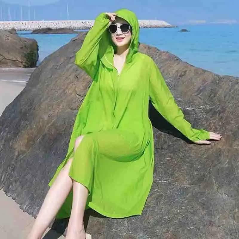 Veste de Protection solaire légère à capuche pour femme, vêtement d'extérieur, respirant, léger, ave