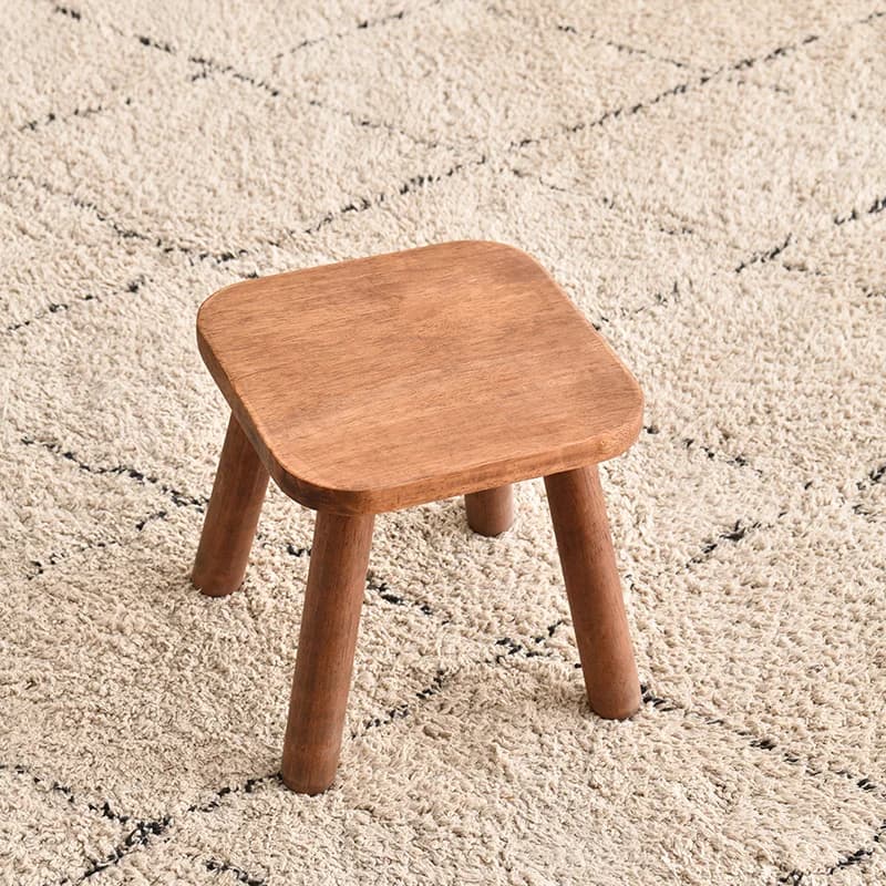 Tabouret Proxy de Alicante en Bois Massif, Petit Tabouret de Document de Brochure pour le Salon, l'E