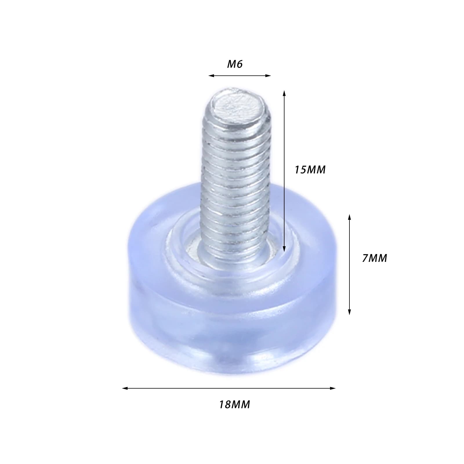 Pied de meuble réglable M6/M8 x 18mm, 10 pièces, vis de protection pour sol