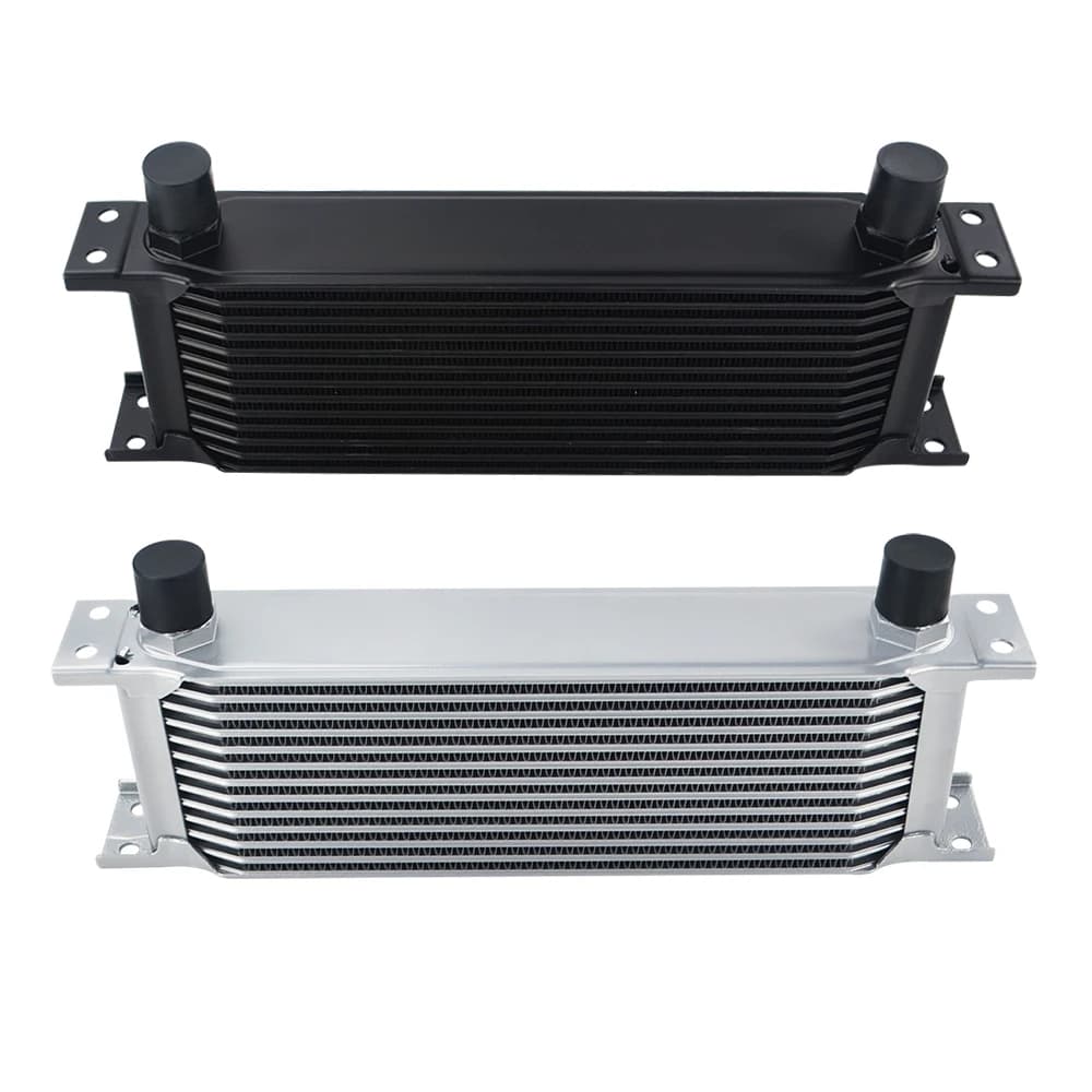 Adaptateur de SANDWICH universel | KIT de refroidisseur d'huile à 13 rangées + tuyau tressé en acier