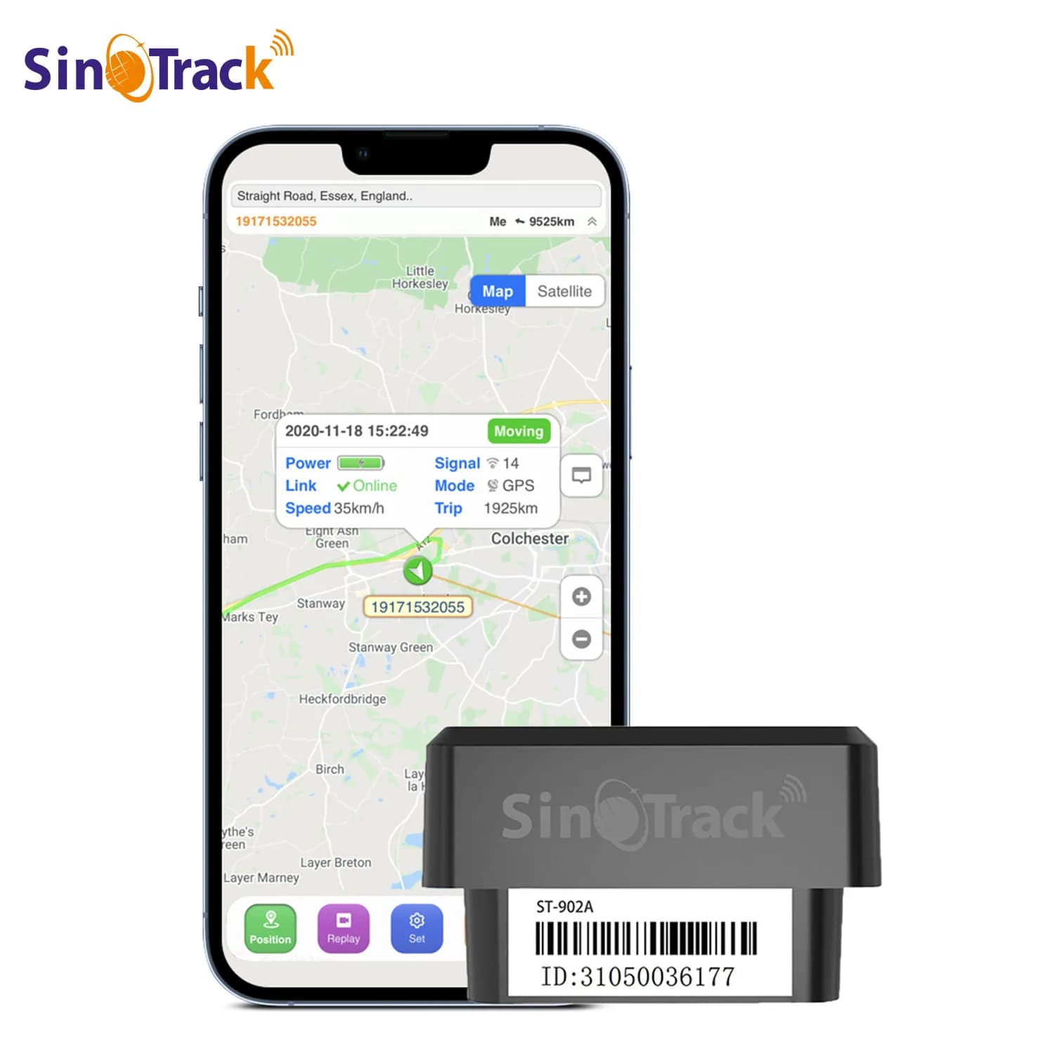Mini 16PIN OBD II Plug Play Car 101ST-902A Tracking Device OBD GPS TrackerGPS localisateur avec logi