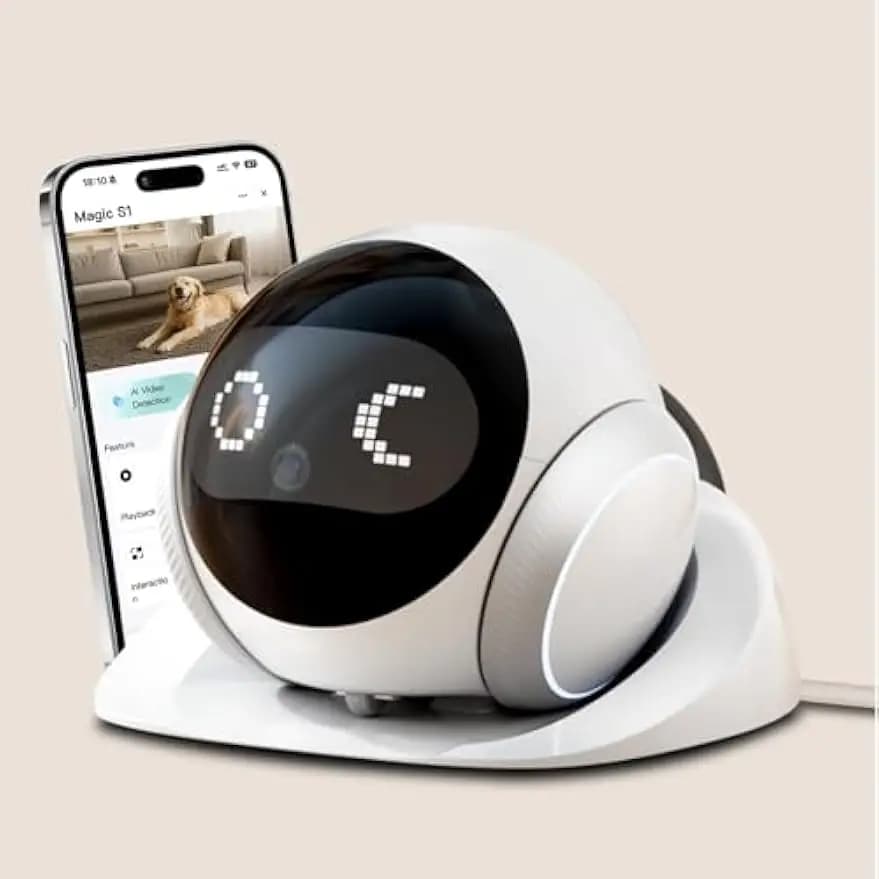 Caméra robot pour animaux de compagnie |   Appareil mobile d'intérieur avec recharge automatique, au