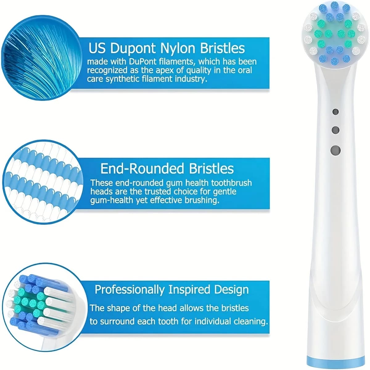 Têtes de brosse à dents de rechange, 4/12/16 pièces, compatibles avec oral-b Braun, têtes de brosse 