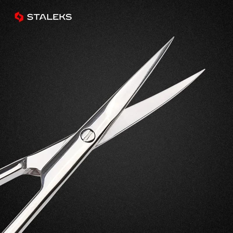 STALEKS SE-20-2 ciseaux à ongles de haute qualité en acier inoxydable coude ciseaux à sourcils Profe