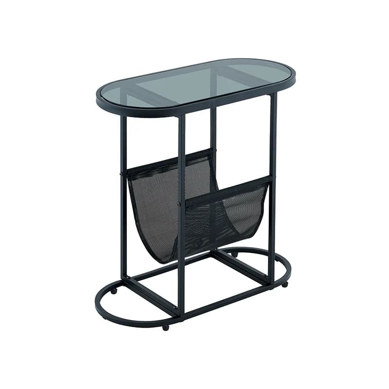 Petites Tables d'Appoint promenales en Verre, Petit Espace de Salon avec Magazines, Espace de Rangem
