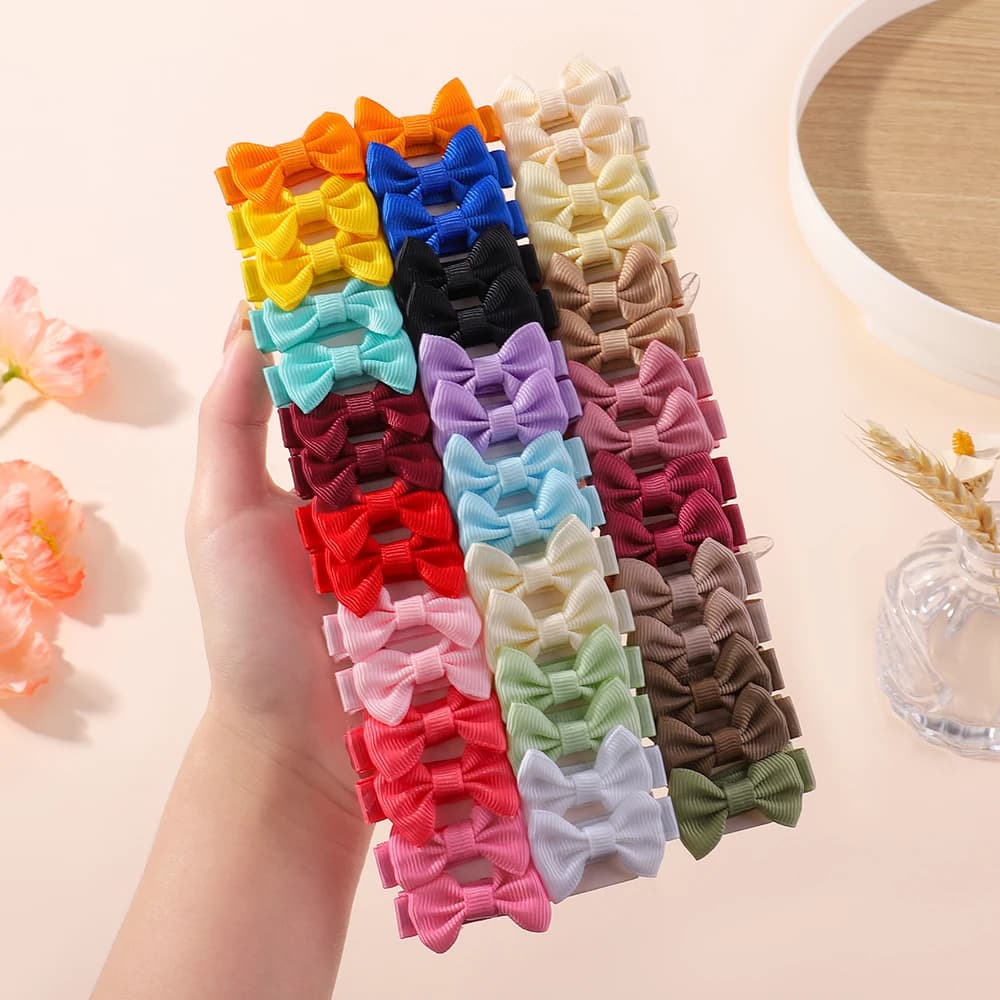 Mini pinces à cheveux pour bébés filles, 10 pièces/ensemble, couleur Dopamine, épingles à cheveux fa