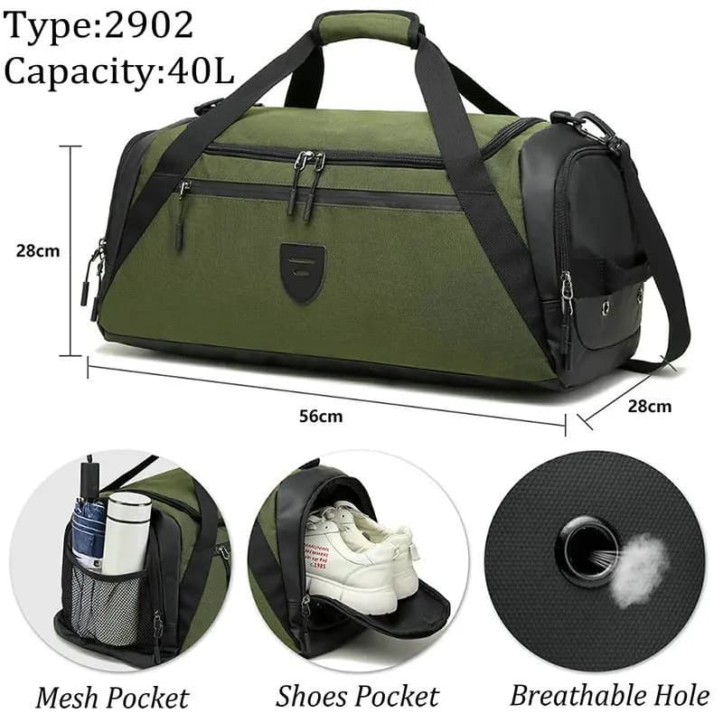 40L Sport Fitness sac sec humide séparation sacs de Sport pour hommes femmes en plein air randonnée 