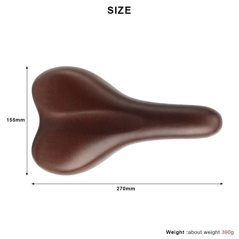 Selle de vélo Vintage confortable épaissir doux Absorption des chocs siège de vélo en cuir PU éponge