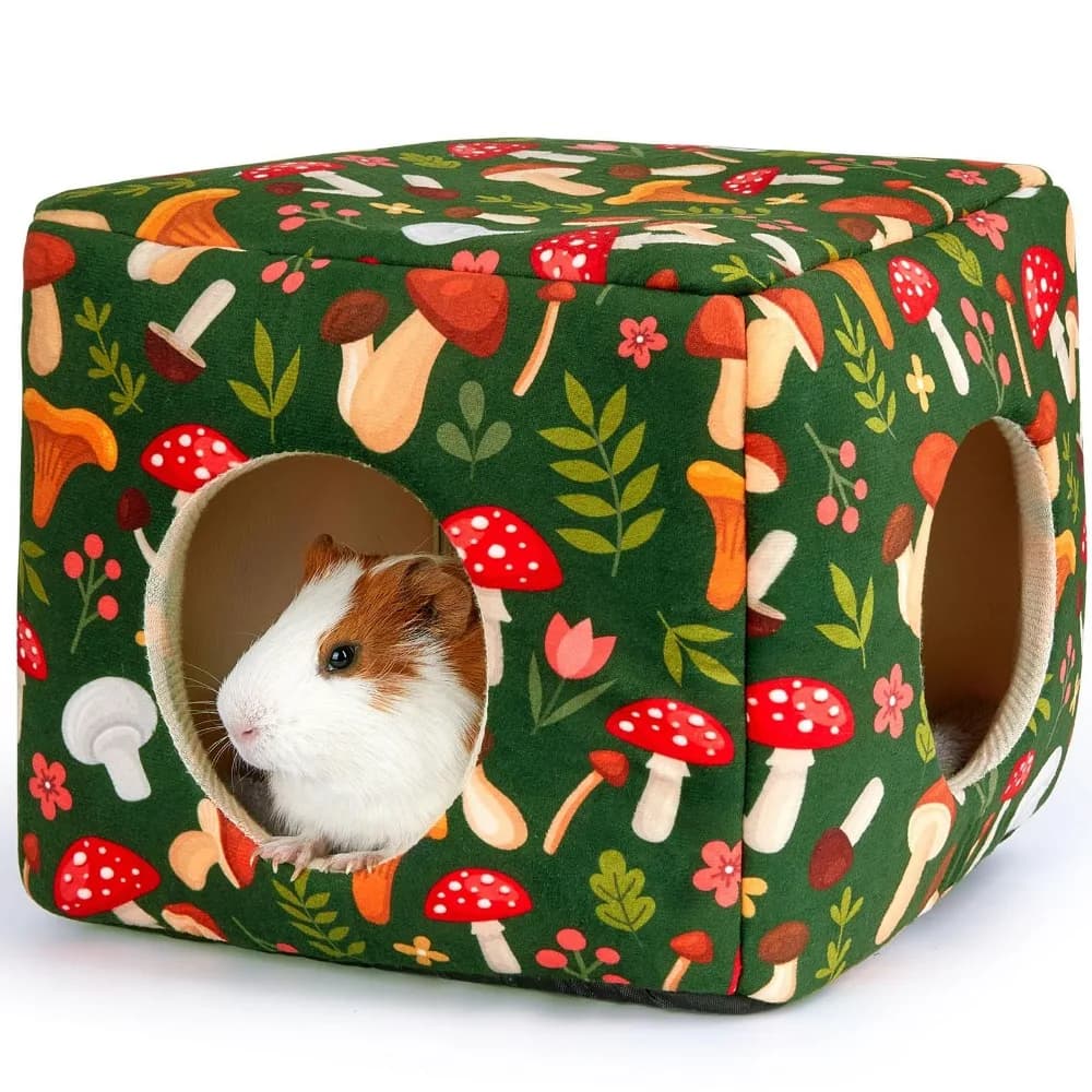 Cachette confortable et lavable pour cobayes avec coussin, grande taille, lit pour petits animaux, a