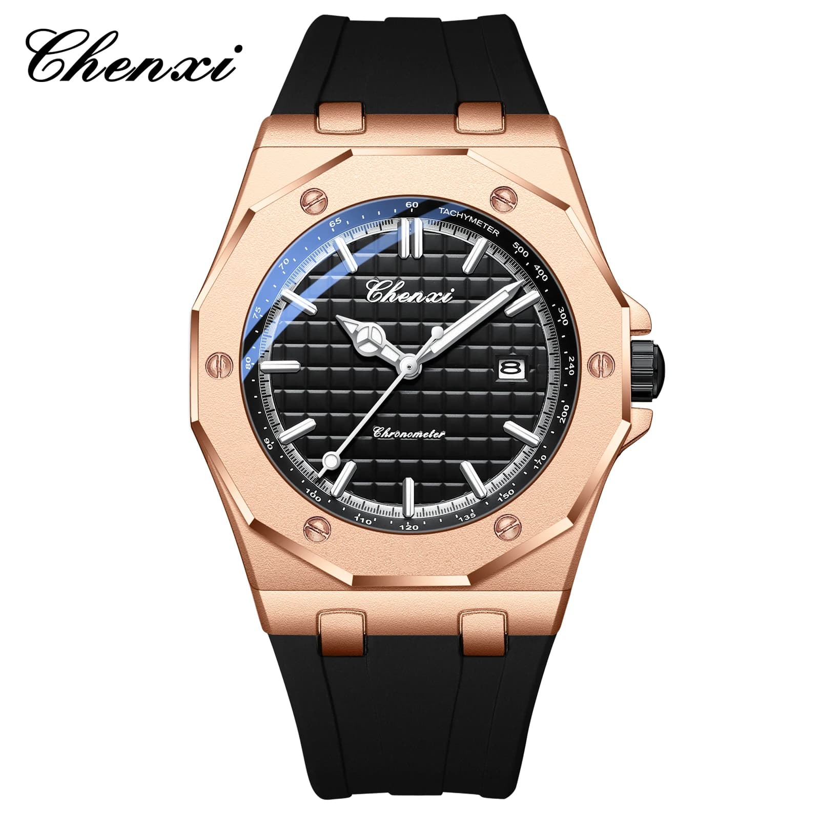 CHENXI 8268 montre de luxe pour hommes Top marque compacte Silicone étanche calendrier veilleuse hom
