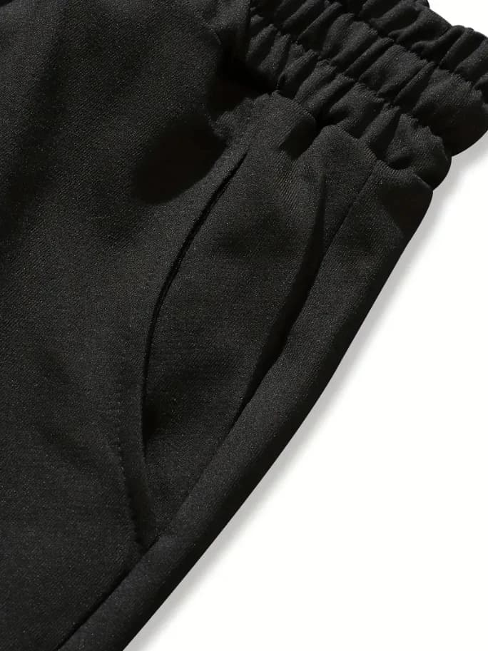 Ensemble décontracté confortable pour homme, t-shirt à col rond et short à taille élastique avec imp