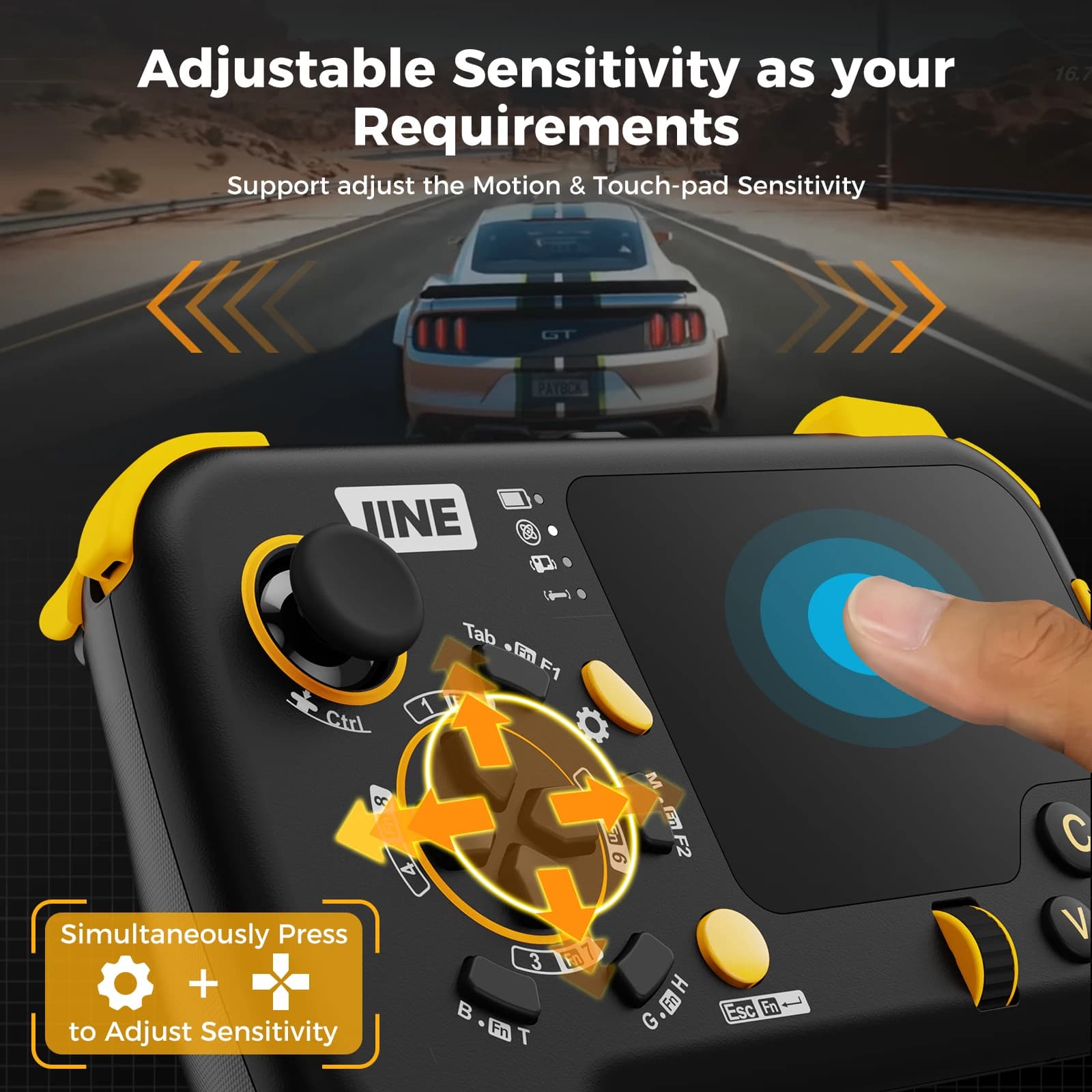 IINE-Contrôleur de tapis de souris sans fil Ungrade, clavier et souris ChlorSet avec TouchSub