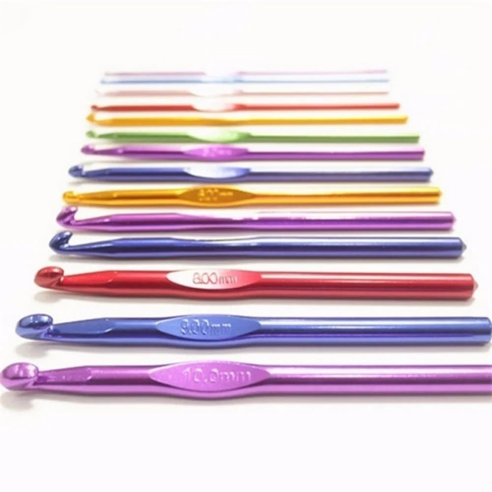 Aiguilles à tricoter en aluminium, ensemble de Crochet en métal, crochet mixte, tissage de pull, bri