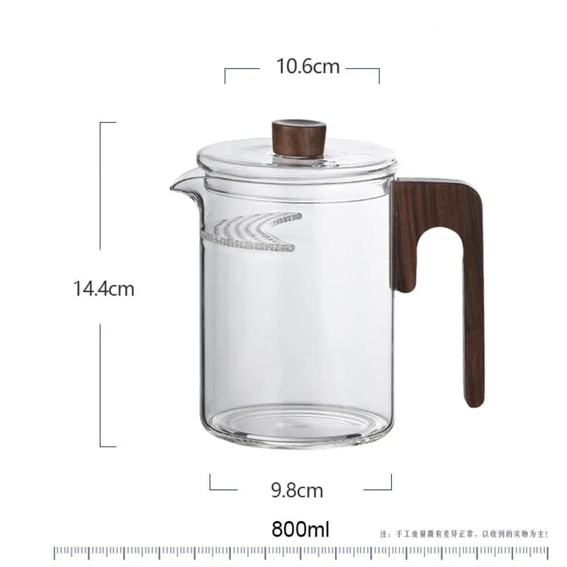 Théière en verre de thé vert résistant à la chaleur avec croissant, filtre à thé parfumé, brassage H