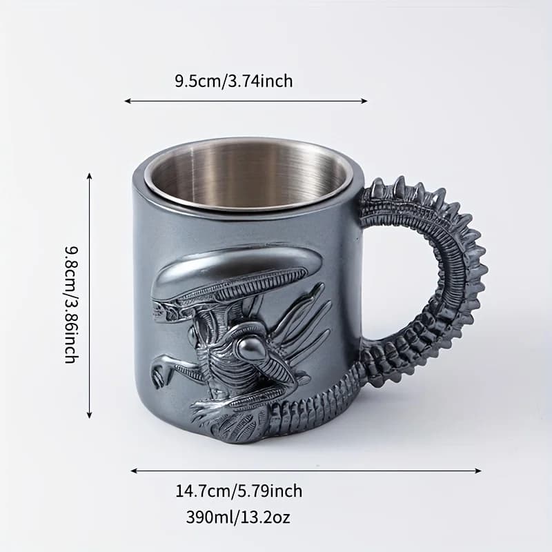 1PC nouvelle tasse au xénomorphe 3D plat transfert de chaleur Alien tasse à café pour la maison et l