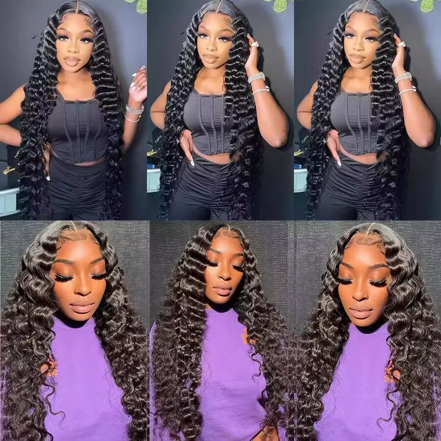 Tissage Humain Hair Deep Wave 20 22 pouces Tissage de Cheveux Brésiliens 100 % Humains Bundles Human