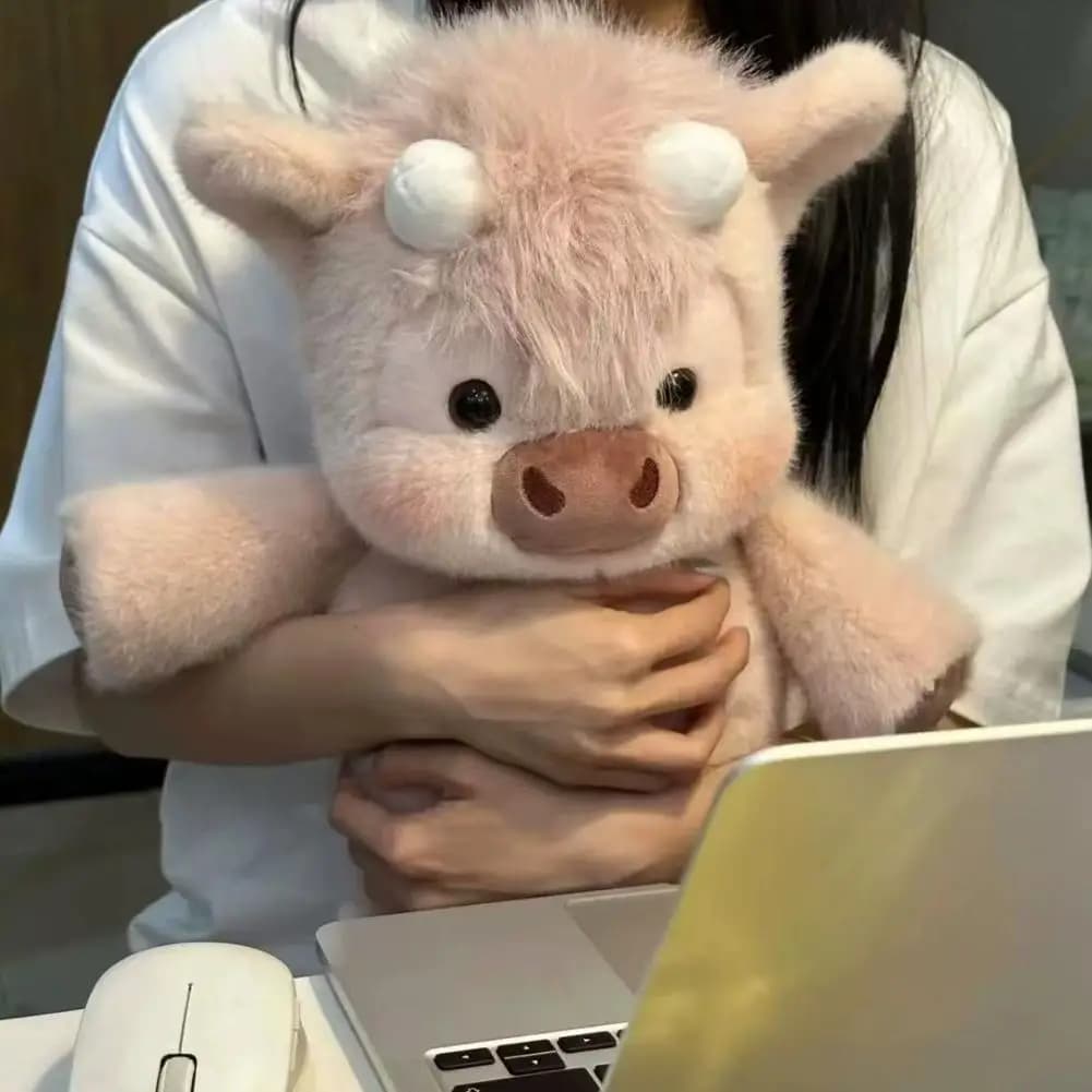 Peluche cochon de veau doux, jouet en peluche animé mignon, oreiller créatif en peluche cochon de co